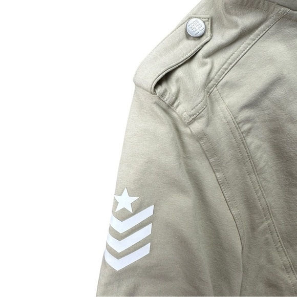 NWOT Code 22 Khaki Military Style Hooded Jacket Size L - Picture 4 of 7